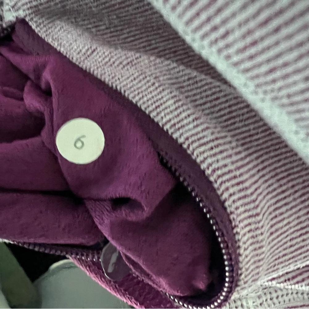 Lululemon Stride Jacket Purple Dewberry Microstripe Womens Zip Up Sweater Sz 6 - Picture 8 of 15